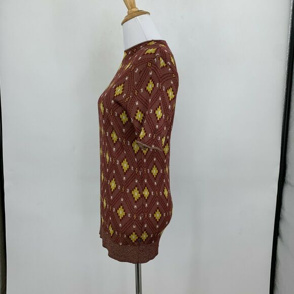 Scotch & Soda Dans La Nuit Metallic Trim Top Size M High Neck Mid Sleeves *READ - Picture 3 of 10